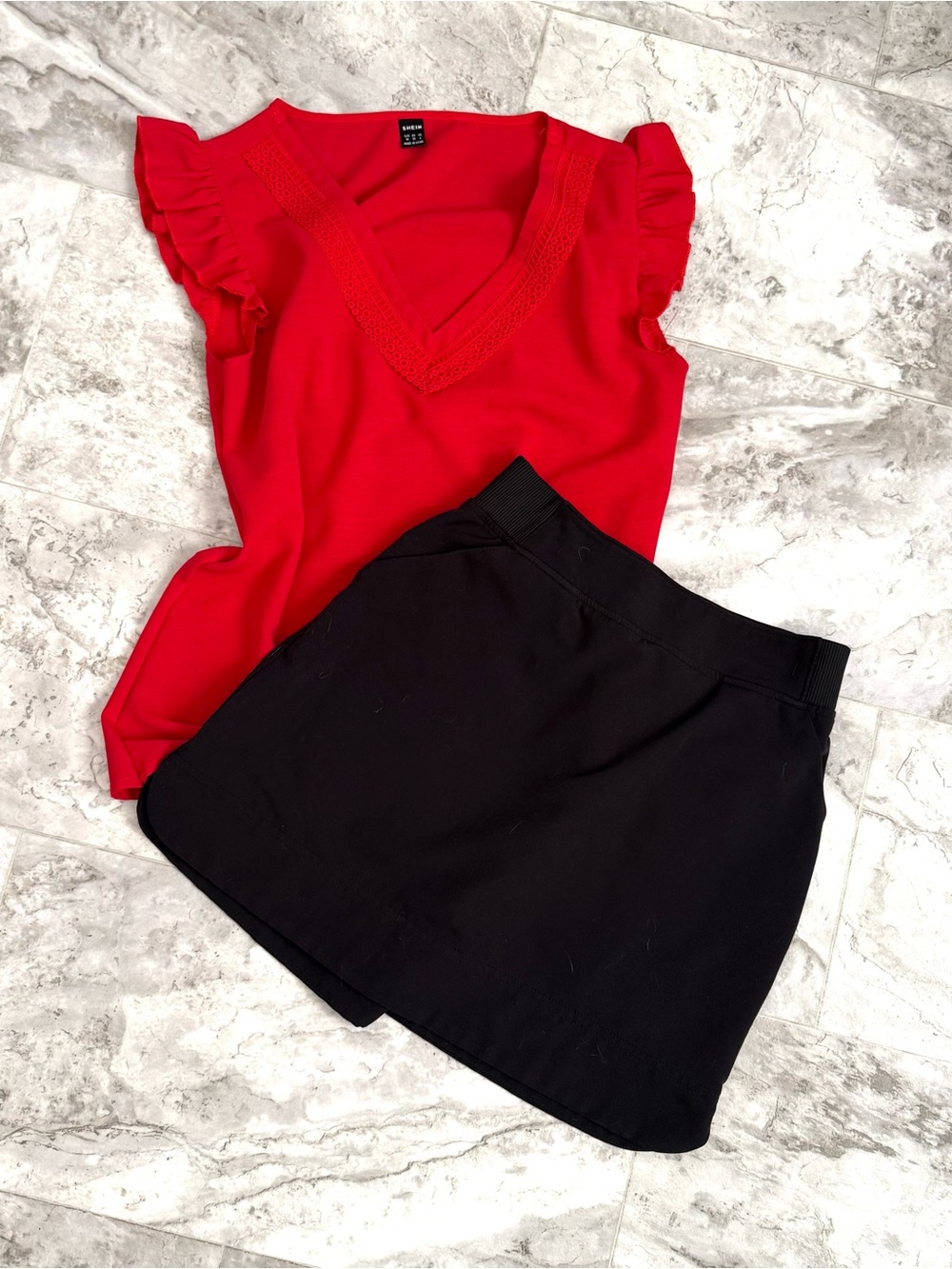 Black Mini Skirt with Comfortable Stretch Waist